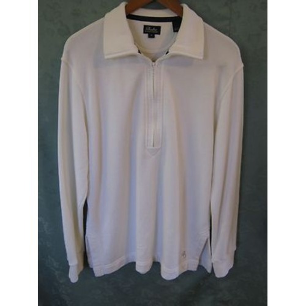 Babe Didrikson Sweatshirt Size Medium 100% Cotton Tunic Length Zip Front